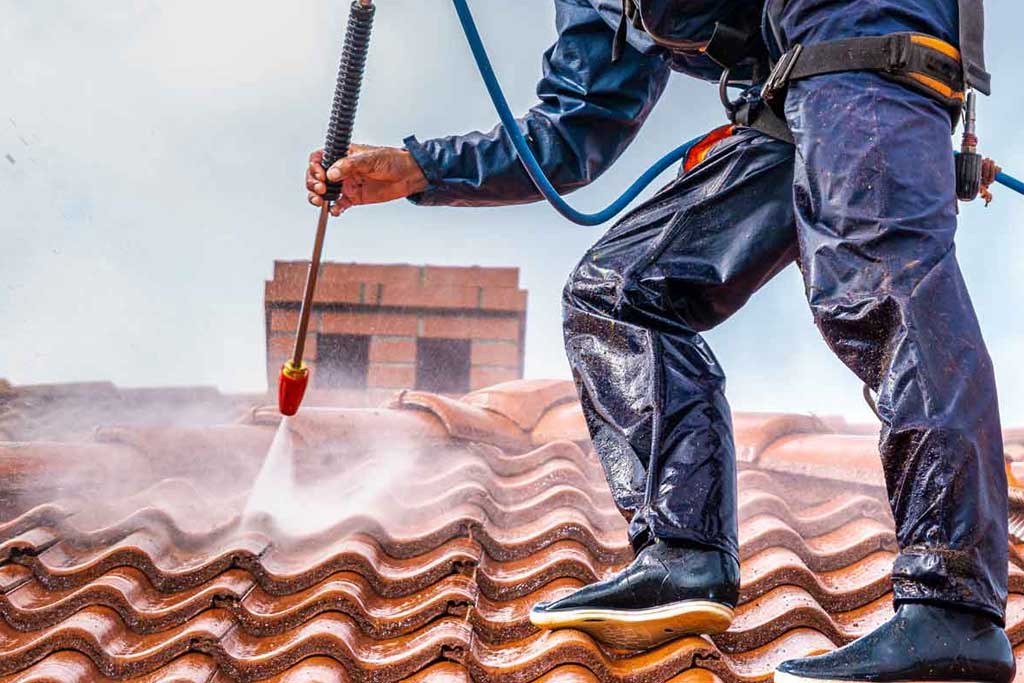 Completed roof cleaning by I Care Roofing